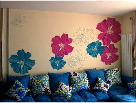 墻繪畫出詩情畫意