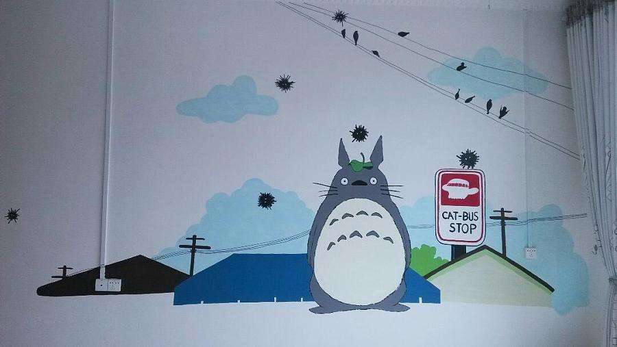 【文化墻手繪】家庭臥室墻繪會讓您的眼前一亮