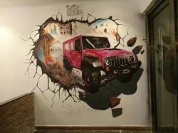 汽車維修店涂鴉