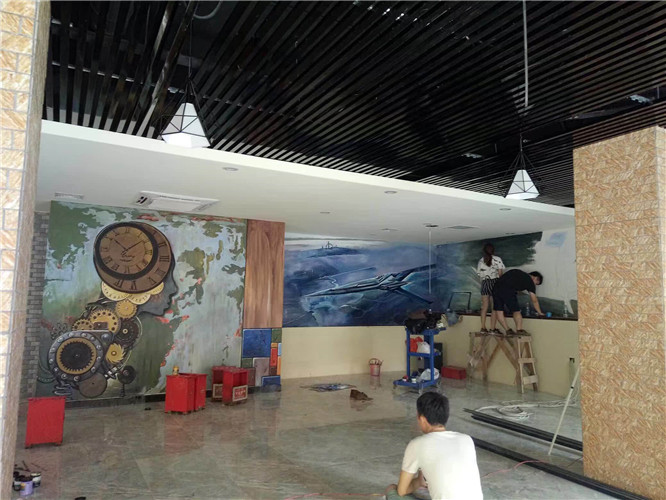機械餐廳墻繪
