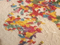 浮雕世界地圖【手繪墻畫】