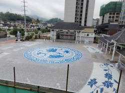 梅州陶瓷小鎮 青花瓷地畫涂鴉